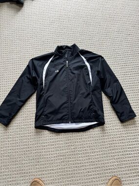 Under Armour Black Jacket with White Logo and Mesh Lining